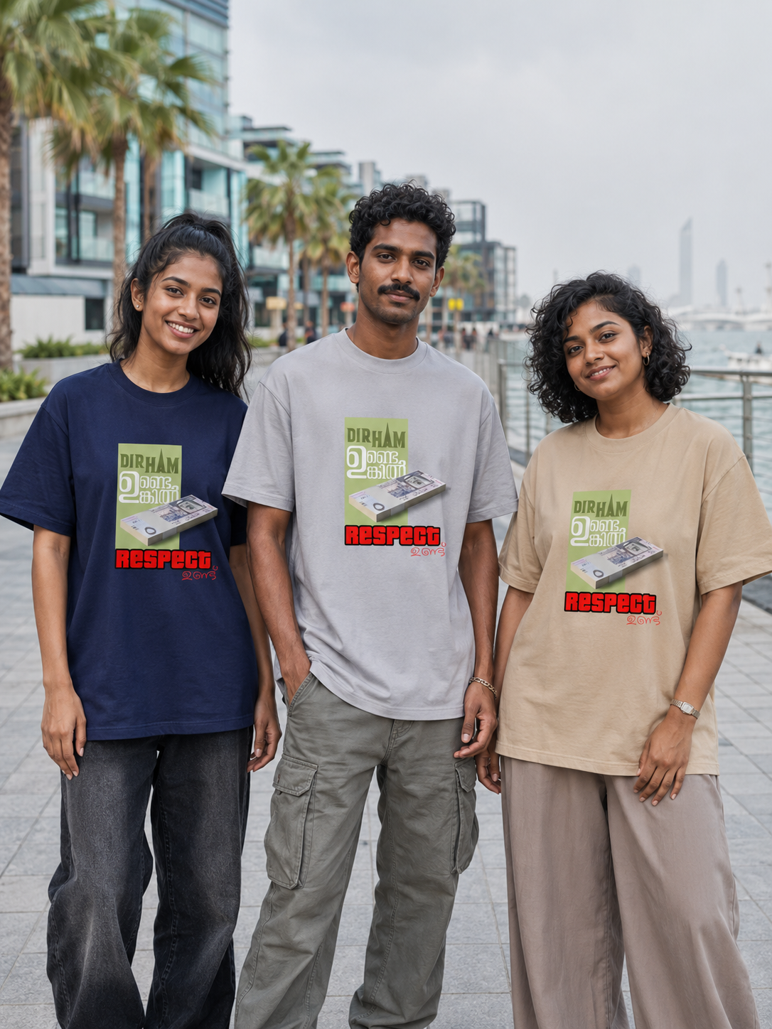 Dirham Undenkil Respect Und - Unisex Heavy Oversized Tee