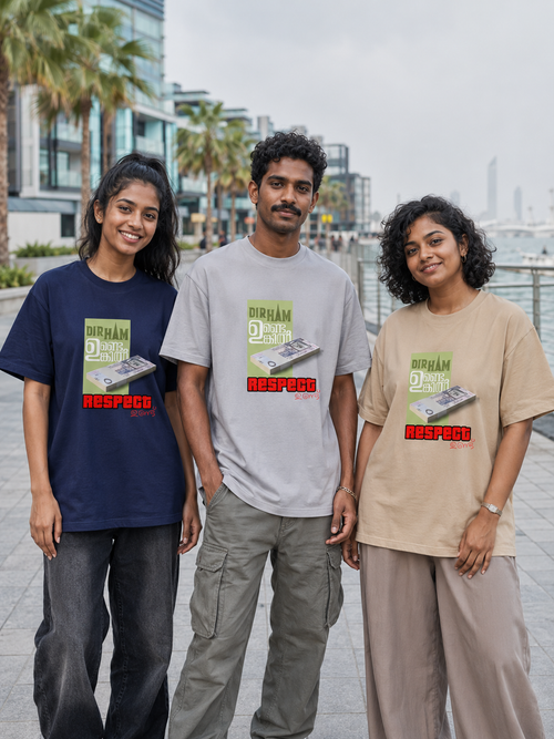 Dirham Undenkil Respect Und - Unisex Heavy Oversized Tee